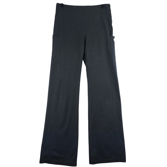 Luga Pants - Luga Yoga Pants Charcoal Gray Heathered Bootcut Side Pockets Large Womens Medium